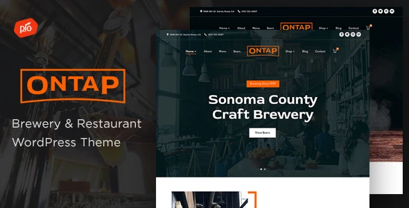 Ontap – Brewery & Restaurant WordPress Theme